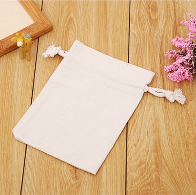 Sacs à bougies en tissu de coton à fond rond écologique pour emballage de bijoux
