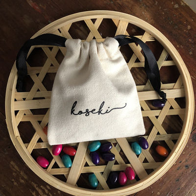 Sacs à bougies en tissu de coton à fond rond écologique pour emballage de bijoux