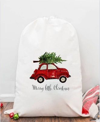 Sac à cordes de Noël personnalisé pour l'emballage de cadeaux personnalisé