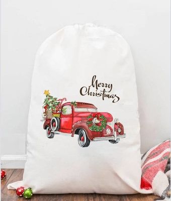 Sac à cordes de Noël personnalisé pour l'emballage de cadeaux personnalisé