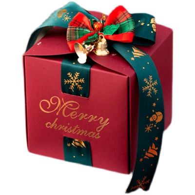 Boîte cadeau en papier de Noël personnalisée avec matériaux recyclés