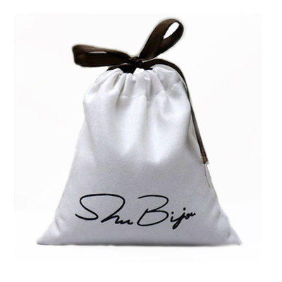 Sac à cordes en lin et en coton sur mesure avec couleur et logo personnalisés