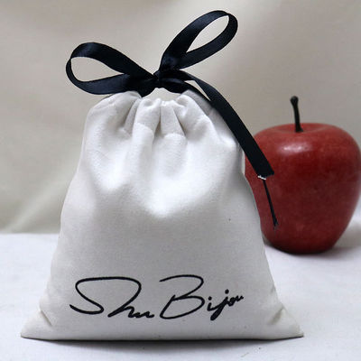 Sac à cordes en lin et en coton sur mesure avec couleur et logo personnalisés