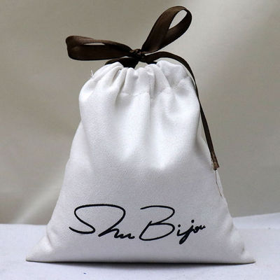 Sac à cordes en lin et en coton sur mesure avec couleur et logo personnalisés