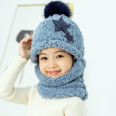 Scène applicable Autumn et hiver Enfants mignons Cartoon Chapeau à écharpe pour les sorties en famille