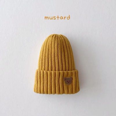 Chapeaux en tricot de couleur solide pour enfants filles garçons 10x9.5cm