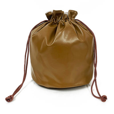 Logo personnalisé imprimé PU sac en cuir à corde pour emballage cosmétique de couleur personnalisée