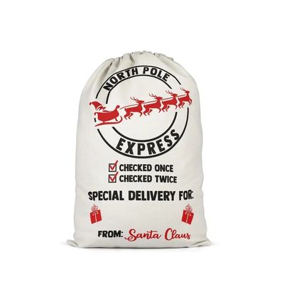Sacs blancs de père Noël pour décoration de cadeaux de taille moyenne 30-50 cm Acceptable OEM/ODM