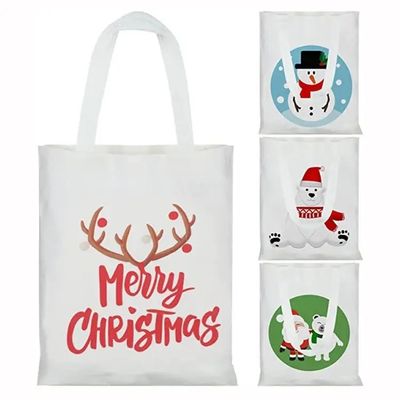 Sacs blancs de père Noël pour décoration de cadeaux de taille moyenne 30-50 cm Acceptable OEM/ODM