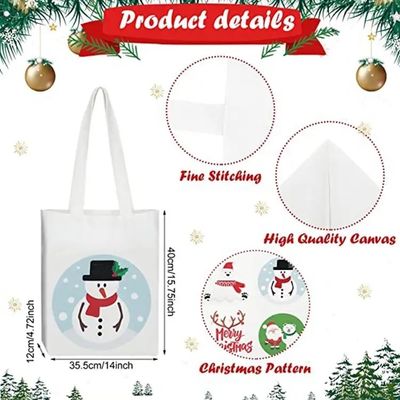 Sacs blancs de père Noël pour décoration de cadeaux de taille moyenne 30-50 cm Acceptable OEM/ODM