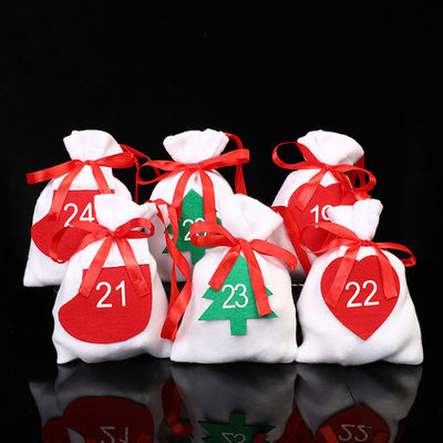 Sacs à cordes de velours pour les cadeaux de mariage de Noël Sacs à bijoux en tissu de velours