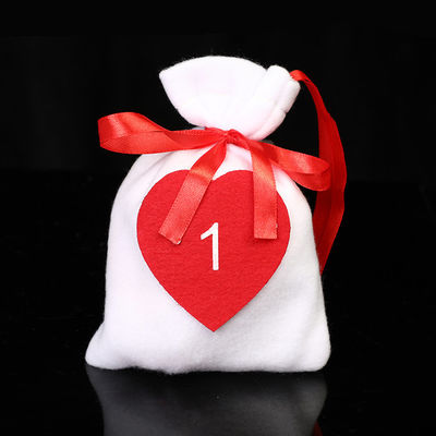 Sacs à cordes de velours pour les cadeaux de mariage de Noël Sacs à bijoux en tissu de velours