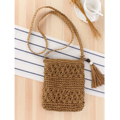 Logo personnalisé Accepté Sac de paille crossbody bucket de paille pour femmes pour la plage d'été