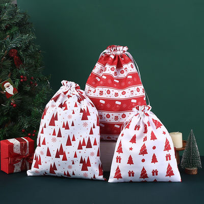 Le modèle de la lettre type des sacs à cordes de grande taille sac de Noël sac de coton sac de Noël sac cadeau
