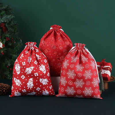 Le modèle de la lettre type des sacs à cordes de grande taille sac de Noël sac de coton sac de Noël sac cadeau