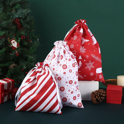Le modèle de la lettre type des sacs à cordes de grande taille sac de Noël sac de coton sac de Noël sac cadeau