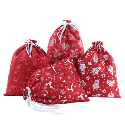 Le modèle de la lettre type des sacs à cordes de grande taille sac de Noël sac de coton sac de Noël sac cadeau
