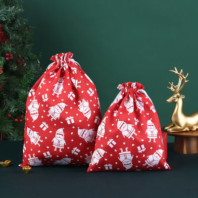 Le modèle de la lettre type des sacs à cordes de grande taille sac de Noël sac de coton sac de Noël sac cadeau