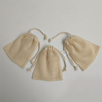 Ensemble de savon en coton organique réutilisable Sacs cadeaux avec corde à tirer
