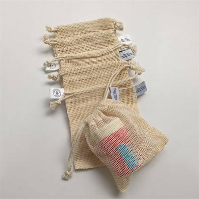 Ensemble de savon en coton organique réutilisable Sacs cadeaux avec corde à tirer