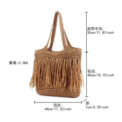 2024 Grandes capacités Femmes papier paille plage sac à main à main avec tasse Le plus nouveau à la mode
