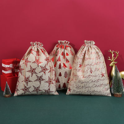 Sacs de Noël écologiques sac à cordes pour mini-cadeaux et emballages de bonbons