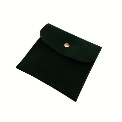Enveloppe en cuir de suède de velours personnalisé Poche de bijoux pour collier Anneau Bracelet d'oreille