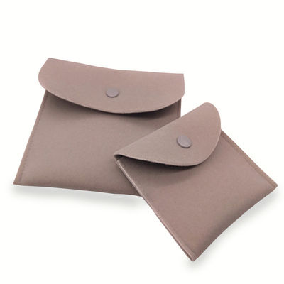 Enveloppe en cuir de suède de velours personnalisé Poche de bijoux pour collier Anneau Bracelet d'oreille