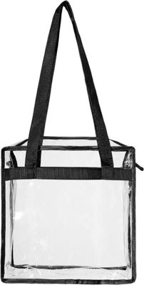 Aucune décoration Sac en PVC transparent avec fermeture à fermeture à glissière et sangle réglable