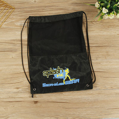 Polyester en maille sac cadeau à cordes en nylon polyester recyclé pour sacs de sport réutilisables