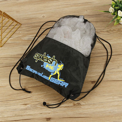 Polyester en maille sac cadeau à cordes en nylon polyester recyclé pour sacs de sport réutilisables