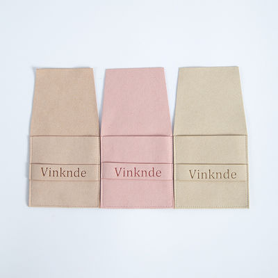 Logo personnalisé accepté 6.2*6.2 Cm Multi-couleur velours Flip Cover Collier de mode Sac de rangement de bijoux