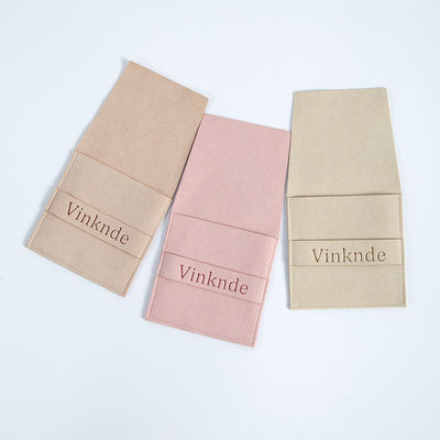 Logo personnalisé accepté 6.2*6.2 Cm Multi-couleur velours Flip Cover Collier de mode Sac de rangement de bijoux