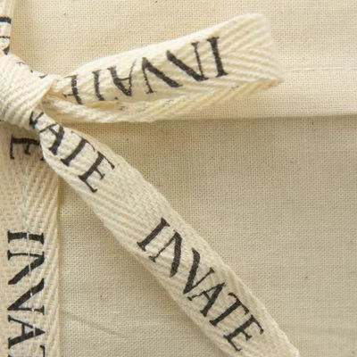 Sac de maquillage cosmétique en coton recyclable avec cravate