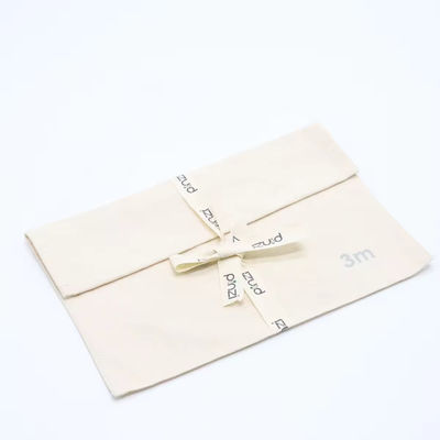 Sac de maquillage cosmétique en coton recyclable avec cravate