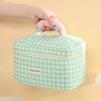 Logo personnalisé Sac de maquillage en coton coloré pour voyages et stockage portables