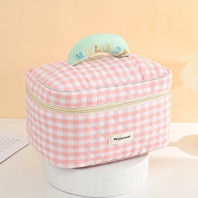 Logo personnalisé Sac de maquillage en coton coloré pour voyages et stockage portables