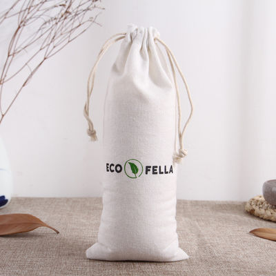Logo personnalisé Sac cadeau à cordes pour la vie quotidienne Eco imprimé Sac en lin de toile Emballage