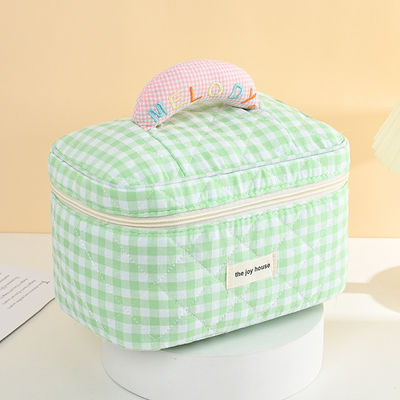 Logo personnalisé Sac de maquillage en coton coloré pour voyages et stockage portables