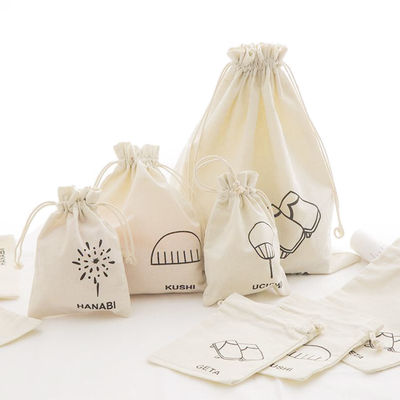 La vie de tous les jours imprimé sur mesure sac à cordes en coton sac à poussière en toile avec logo sur mesure