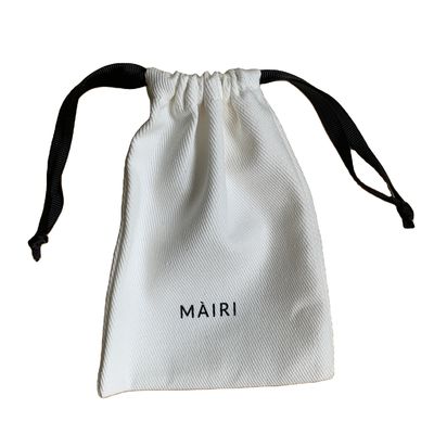 Sac à cordes en coton muslin personnalisé avec ruban pour solution d'emballage de bijoux