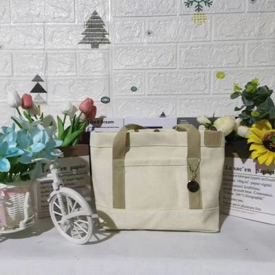 Sacs à main en toile d'épicerie avec poignée de corde et autre type de motif