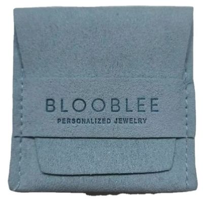 Collier cadeau en velours de microfibre imprimé sur mesure Sac d'emballage de bijoux Poche et boîte