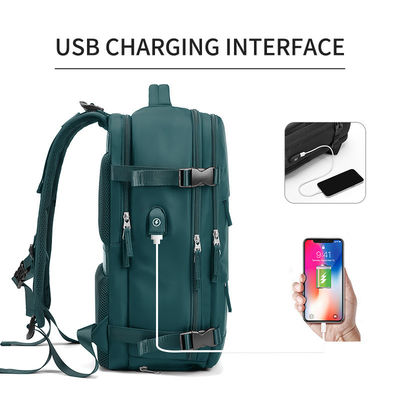 Sac de voyage en nylon polyester personnalisé étanche à l'eau sac à dos d'affaires de randonnée avec port de charge USB