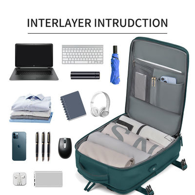 Sac de voyage en nylon polyester personnalisé étanche à l'eau sac à dos d'affaires de randonnée avec port de charge USB