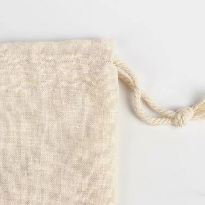 Logo de couleur personnalisé imprimé Portatif toile de coton à double ficelle sac à main à poussière réutilisable
