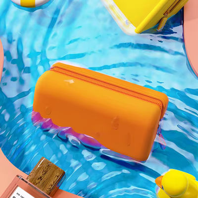 Daily Life Logo personnalisé Sac de maquillage en silicone carré avec conception et matériau imperméables