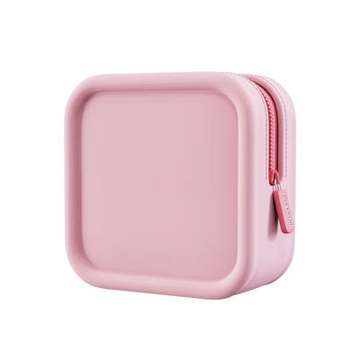 Daily Life Logo personnalisé Sac de maquillage en silicone carré avec conception et matériau imperméables