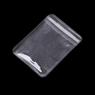 Sac d'emballage de bijoux à fermeture à glissière personnalisé en PVC clair Mini sac fermeture à glissière avec logo réutilisable