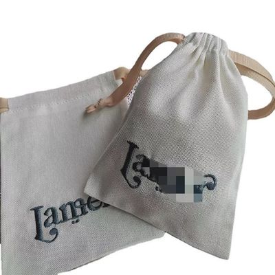 Sac à cordes en lin de jute parfait pour bijoux et stockage numérique réutilisable